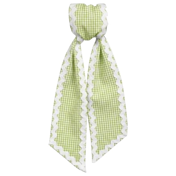 TINGXIN Wreath Sash Green Ribbon for Front Door Wreath Sash - Cotton Garland Ribbon, Holiday Wreath Accessory