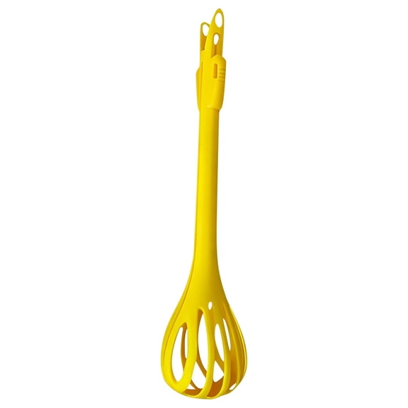 TINGXIN Yellow 3-In-1 Egg Beater and Food Clip Tool (Multipurpose Kitchen Tongs, Cooking Tongs), 3-In-1 Tool Slide-To-Lock Serrated Firm Grip Serving Tongs for Cooking Salad Buffet