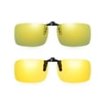 thumbnail image 1 of TINHAO 2 Pairs Clip On Sunglasses Flip Up Day&Night Driving Glasses UV400 Anti Glare Over Prescription Glasses, 1 of 7