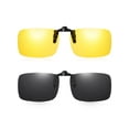 thumbnail image 1 of TINHAO 2 Pairs Clip On Sunglasses Flip Up Day&Night Driving Glasses UV400 Anti Glare Over Prescription Glasses, 1 of 7