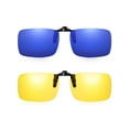 thumbnail image 1 of TINHAO 2 Pairs Clip On Sunglasses Flip Up Day&Night Driving Glasses UV400 Anti Glare Over Prescription Glasses, 1 of 7