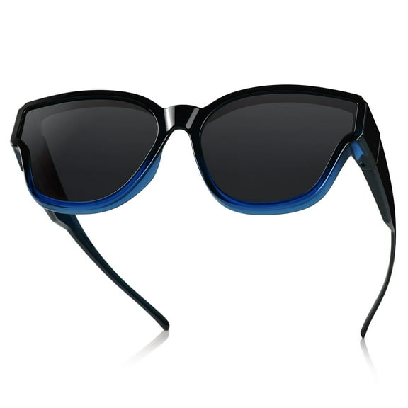 TINHAO Fit Over Glasses Sunglasses For Women Trendy Cat Eye Polarized Go Over Glass Sunglasses UV400 Protection