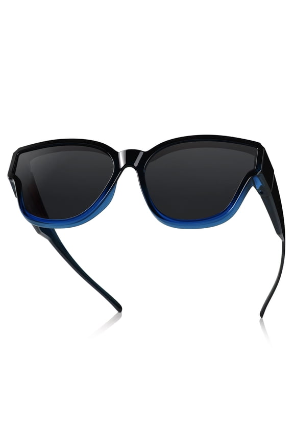 Fit Over Glasses Sunglasses For Women Trendy Cat Eye Polarized Go Over Glass Sunglasses UV400 Protection