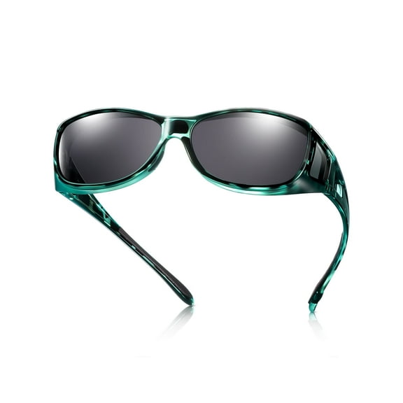TINHAO Fit Over Glasses Sunglasses Wrap Around Polarized Sunglasses for Men Women with UV400 Protection for Driving