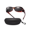 thumbnail image 1 of TINHAO Fit Over Glasses Sunglasses with Hard Case, Wrap Around Polarized UV400 Wear Over Prescription Glasses for Men Women Driving Fishing Hiking Outdoor, 1 of 7