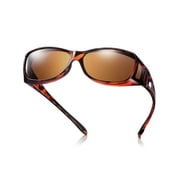 TINHAO Fit Over Glasses Sunglasses Wrap Around Polarized Sunglasses for Men Women with UV400 Protection for Driving