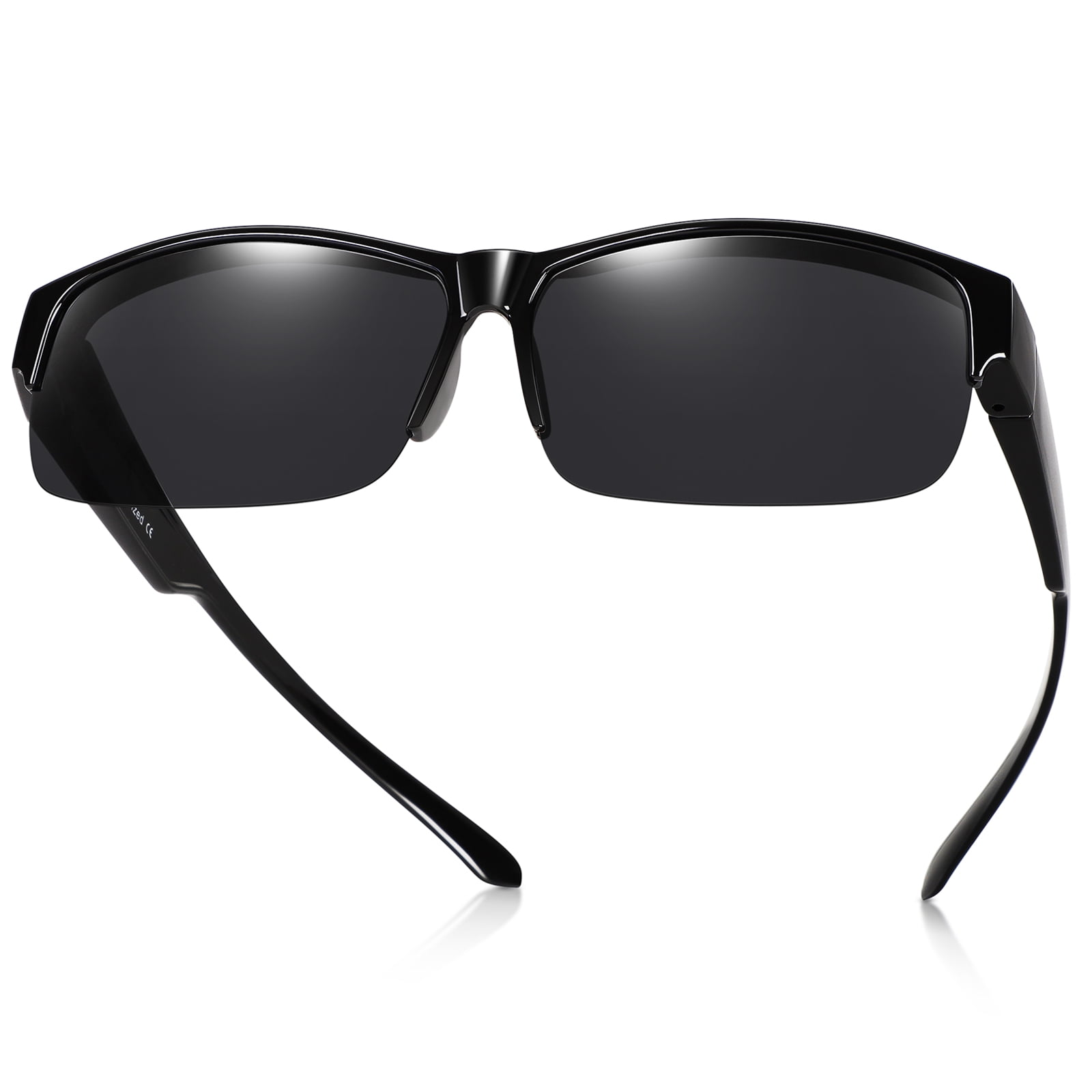 Indian Motorcycle Wrap Sunglasses | Black Frame & Silver Mirror Lens | 100% UV Protection