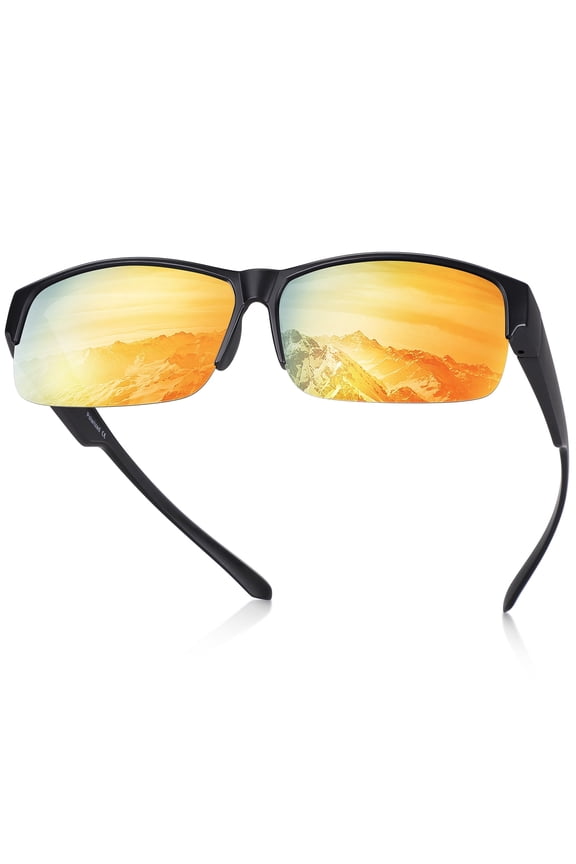 Fit Over Glasses Sunglasses for Men Driving Fishing Polarized Lens 100% UV Protection