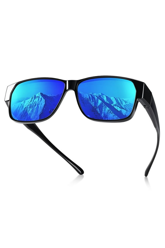 Fit Over Glasses Sunglasses for Men Polarized UV Protection Wrap Around Sun Glasses for Driving