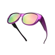 TINHAO Fit Over Glasses Sunglasses for Women Men, Cat Eye Sunglasses Over Glasses Polarized 100% UV400 Protection