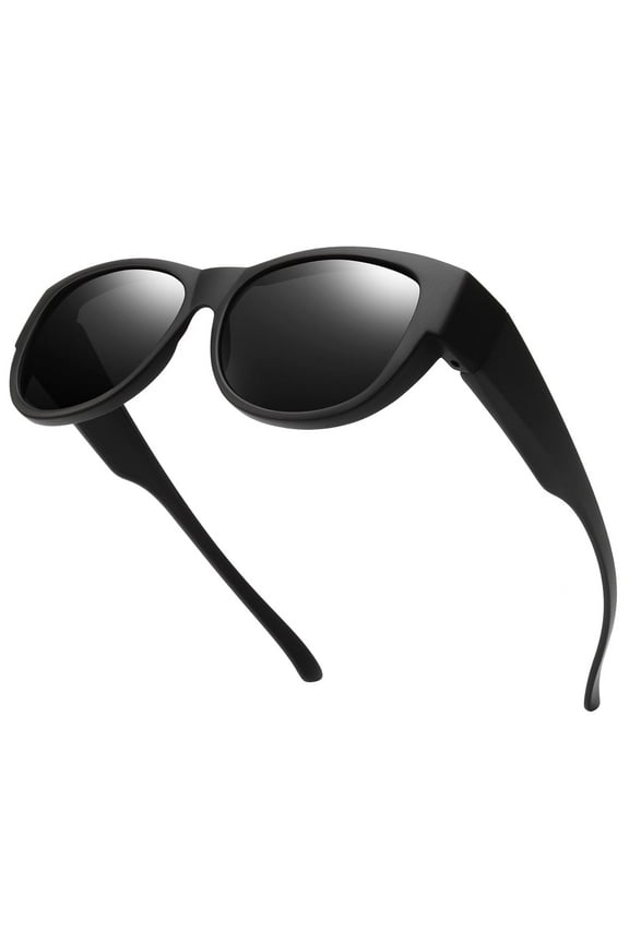 Fit Over Glasses Sunglasses for Women Men, Cat Eye Sunglasses Over Glasses Polarized 100% UV400 Protection
