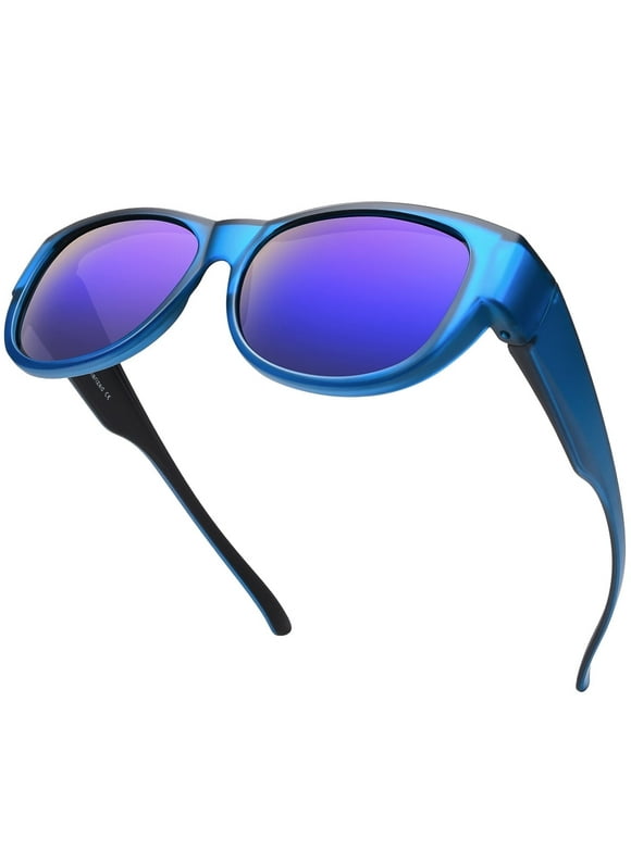Fit Over Glasses Sunglasses for Women Men, Cat Eye Sunglasses Over Glasses Polarized 100% UV400 Protection