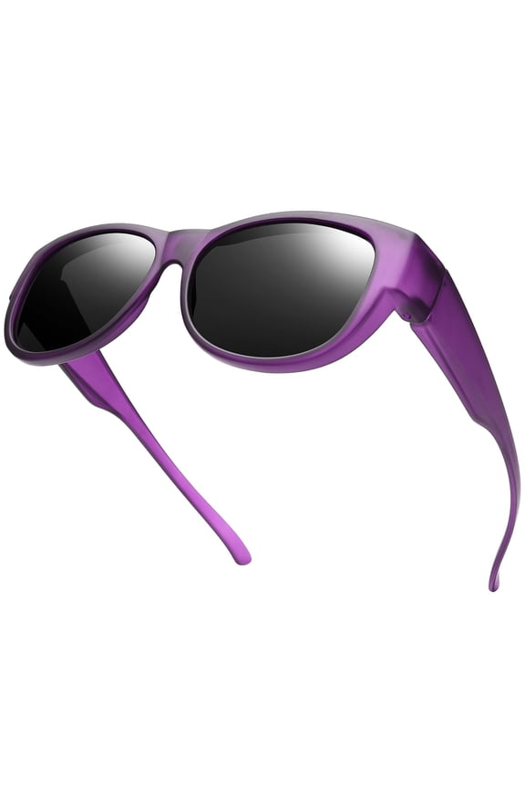 Fit Over Glasses Sunglasses for Women Men, Cat Eye Sunglasses Over Glasses Polarized 100% UV400 Protection