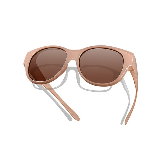 TINHAO Fit Over Glasses Sunglasses for Women Men Large Cat Eye Sunglasses Polarized 100% UV400 Protection