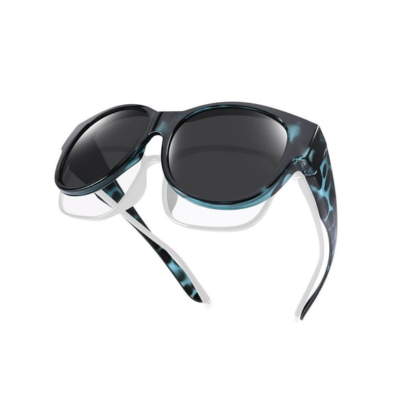 TINHAO Fit Over Glasses Sunglasses for Women Men Large Cat Eye Sunglasses Polarized 100% UV400 Protection