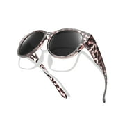 TINHAO Fit Over Glasses Sunglasses for Women Men Large Cat Eye Sunglasses Polarized 100% UV400 Protection
