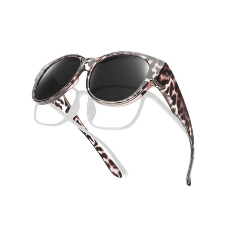 TINHAO Fit Over Glasses Sunglasses for Women Men Large Cat Eye Sunglasses Polarized 100% UV400 Protection