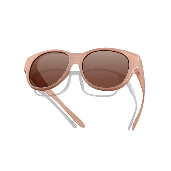 TINHAO Fit Over Glasses Sunglasses for Women Men Large Cat Eye Sunglasses Polarized 100% UV400 Protection