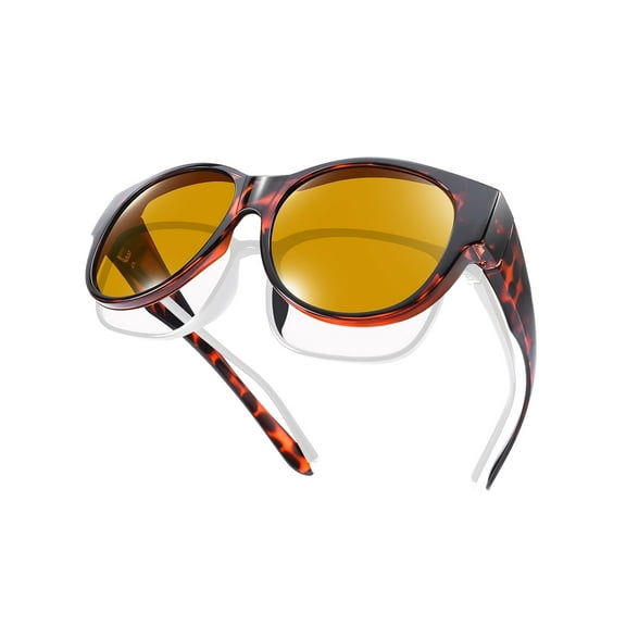 TINHAO Fit Over Glasses Sunglasses for Women Men Large Cat Eye Sunglasses Polarized 100% UV400 Protection