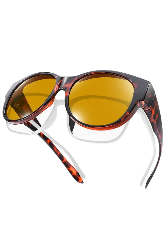 Fit Over Glasses Sunglasses for Women Men Large Cat Eye Sunglasses Polarized 100% UV400 Protection