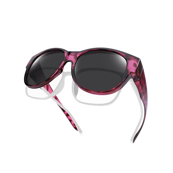 TINHAO Fit Over Glasses Sunglasses for Women Men Large Cat Eye Sunglasses Polarized 100% UV400 Protection