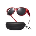 thumbnail image 1 of TINHAO Fit Over Glasses Sunglasses with Hard Case, Oversized Cat-Eye Polarized UV400 Wear Over Prescription Rx Glasses for Men Women, Gift Ready, 1 of 7