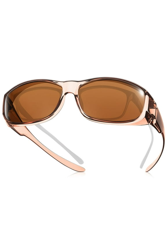 Fit Over Wrap Around Sunglasses Polarized Wear Over Eyeglasses 100% UV Protection for Men and Women