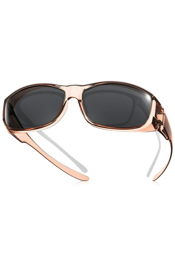 Fit Over Wrap Around Sunglasses Polarized Wear Over Eyeglasses 100% UV Protection for Men and Women