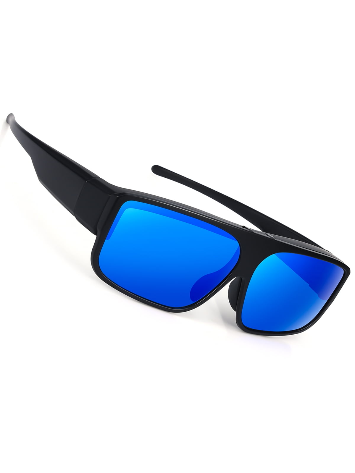 Polarized Fit Over Glasses Sunglasses Wrap Around Shield Driving Amazon.com: MEETSUN Fit Over Glasses Sunglasses for Men  main image 2