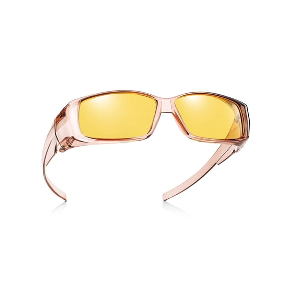 TINHAO HD Polarized Night Driving Glasses for Men Women Anti Glare Yellow Tinted Night Vision Glasses for Driving