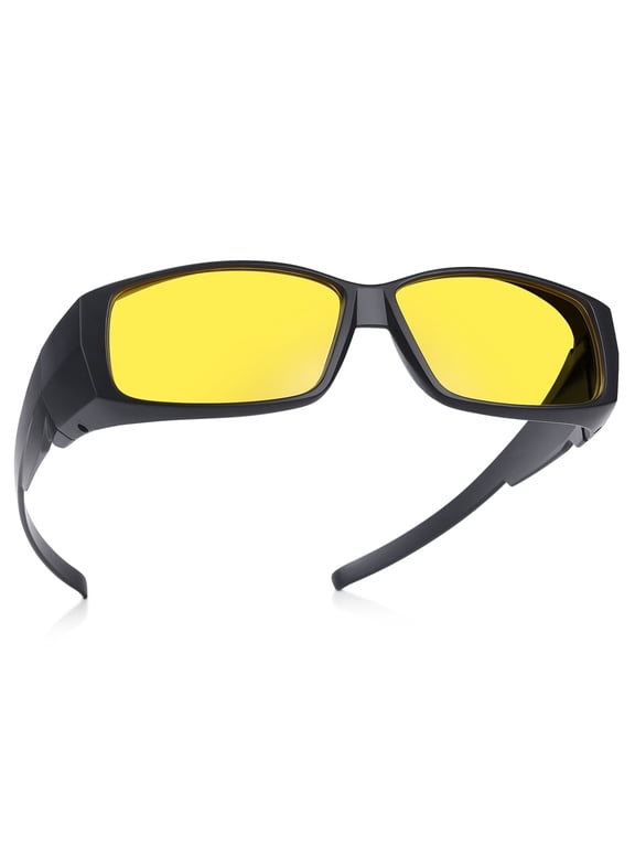 HD Polarized Night Driving Glasses for Men Women Anti Glare Yellow Tinted Night Vision Glasses for Driving