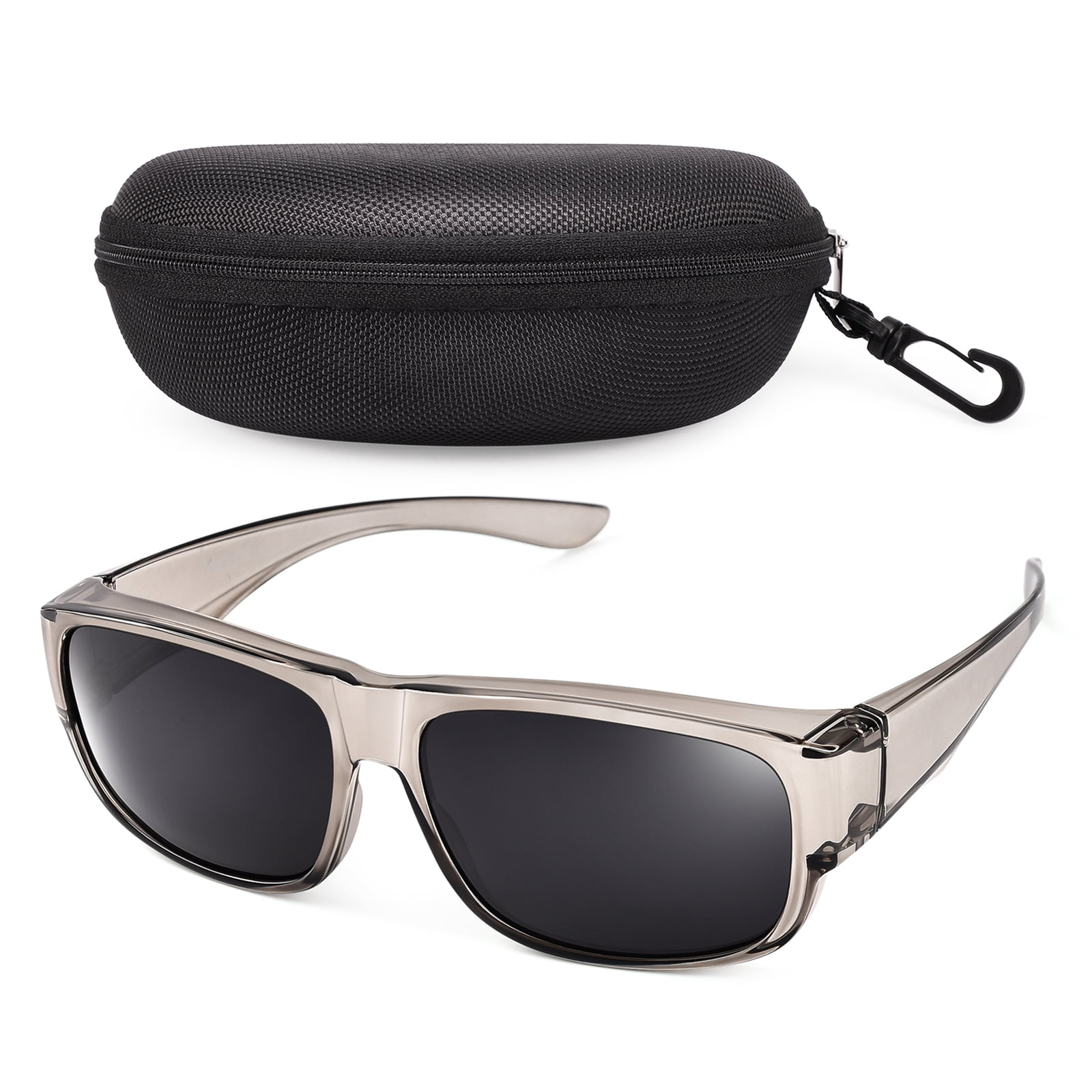 Hard Box Cake TINHAO Men's Fit Over Glasses Sunglasses with Hard Case, Polarized ...