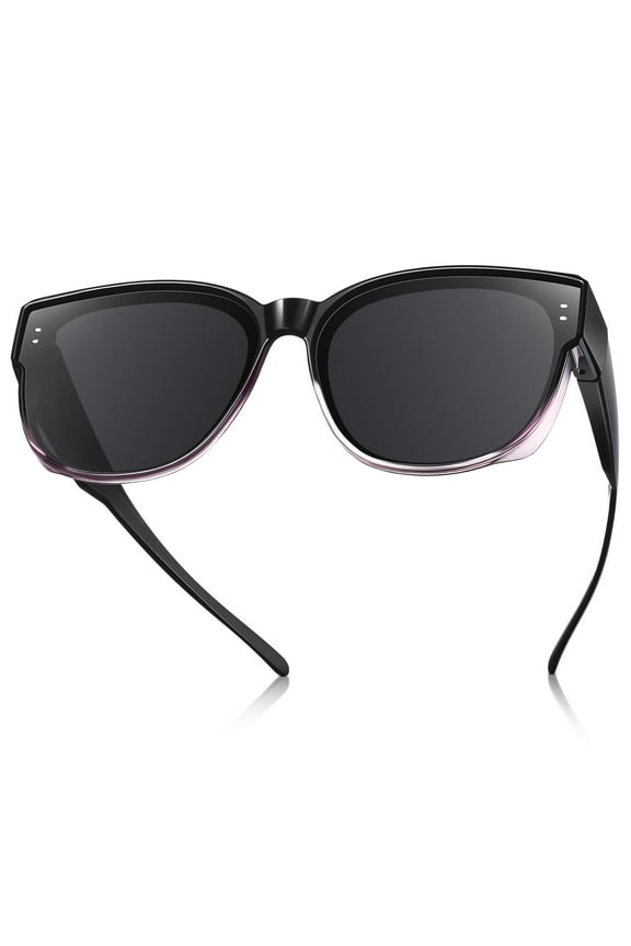 Oversized Fit Over Glasses Sunglasses for Women Men Driving UV Protection Large Wrap Around Polarized Sunglasses