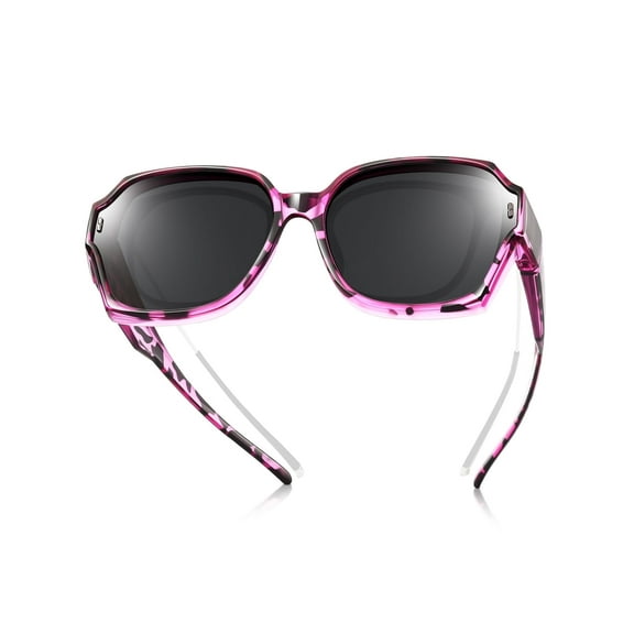TINHAO Oversized Sunglasses Fit Over Glasses for Women, Polarized Square Fitover Sun Shades UV400 Protection