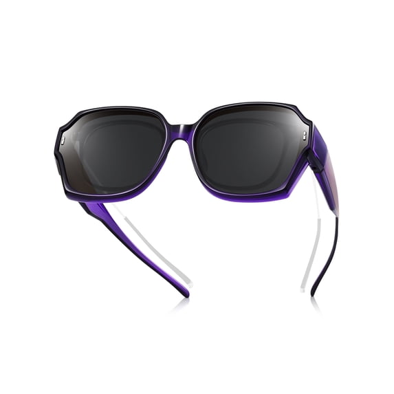 TINHAO Oversized Square Fit Over Glasses Sunglasses for Women, Retro Trendy Polarized UV400 Wear Over Prescription Glasses Stylish Fashion