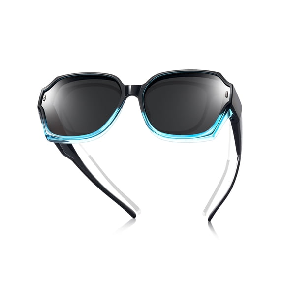 TINHAO Oversized Square Fit Over Glasses Sunglasses for Women, Retro Trendy Polarized UV400 Wear Over Prescription Glasses Stylish Fashion