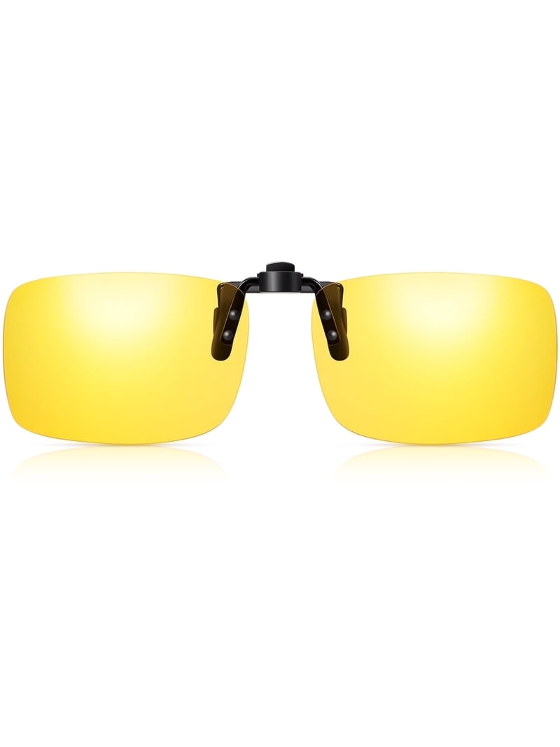 TINHAO Polarized Clip On Night Driving Glasses, Yellow Lens  display picture 2