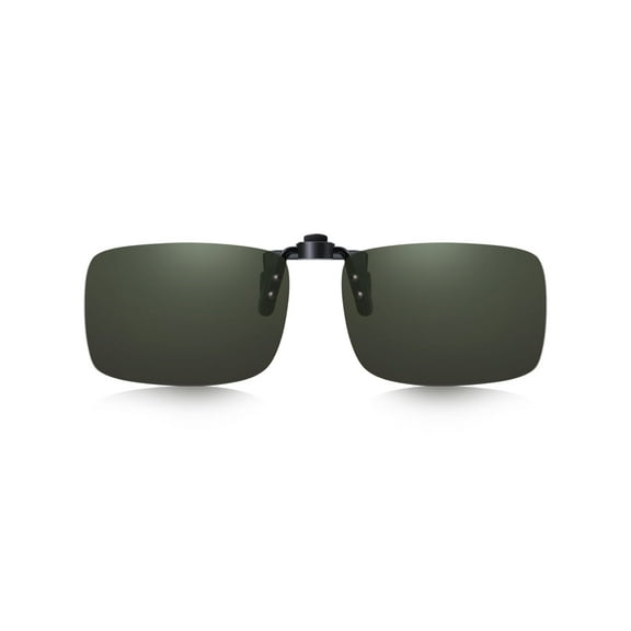 TINHAO Polarized Clip On Sunglasses Flip Up UV400 Protection Anti Glare Lens Wear Over Prescription Glasses