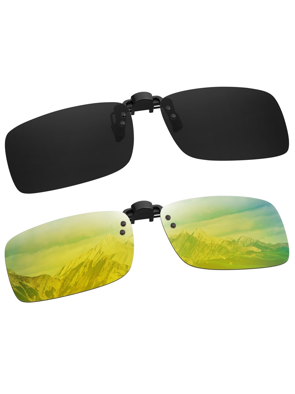 TINHAO Polarized Clipon Sunglasses Flip Up UV400 Protection Clip