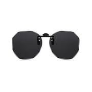 TINHAO Polarized Clip on Sunglasses for Women Men Polygon Flip Up UV400 Protection Over Prescription Glasses