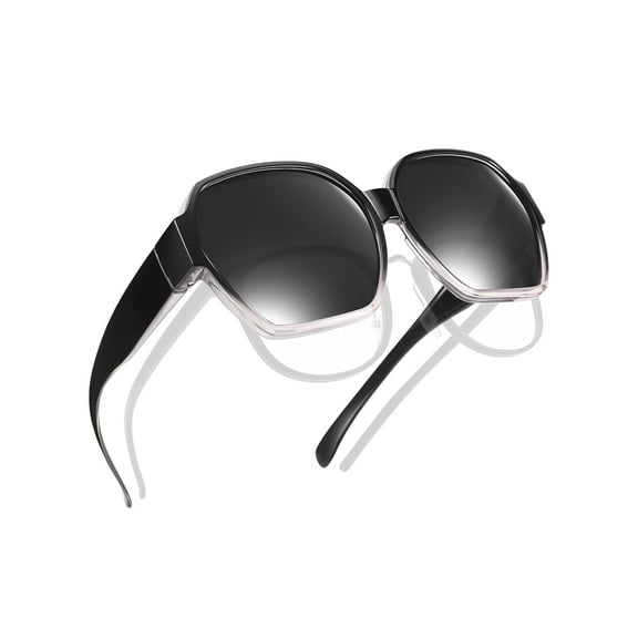 TINHAO Polarized Fit Over Sunglasses Wear Over Glasses For Women Men Fishing Driving with Oversized Frame Gradient Light Pink