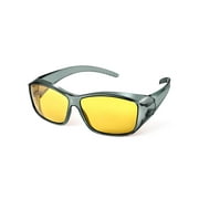 TINHAO Polarized Fit Over Sunglasses Wrap Around Shades Wear Over Glasses UV400 Protection for Driving