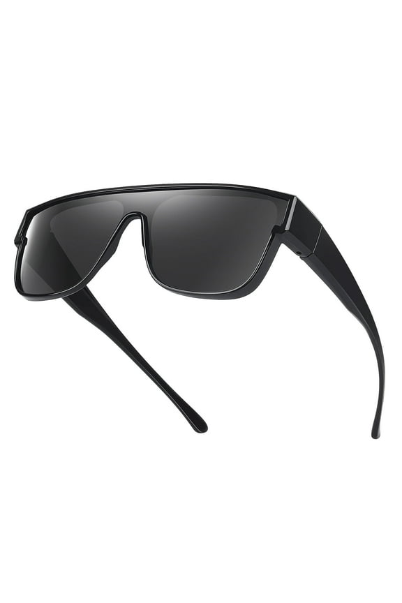 Polarized Sunglasses Fit Over Glasses for Men Women Driving Oversized Square Sun Glasses UV400 Protection Shades