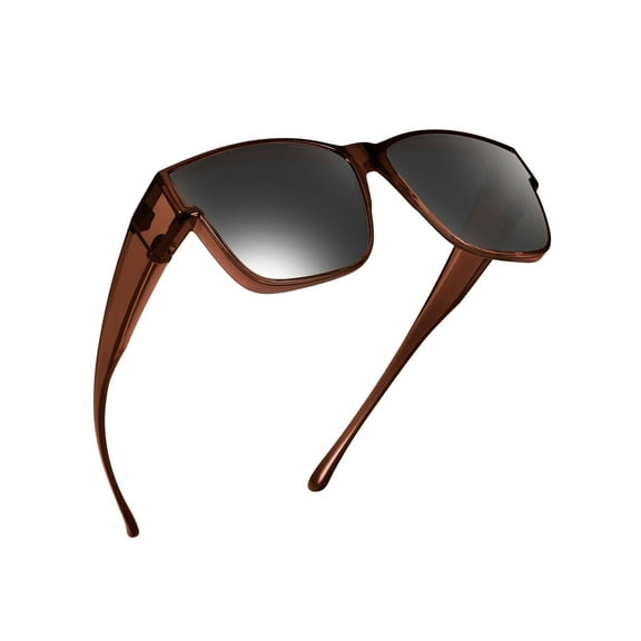 TINHAO Polarized Sunglasses Fit Over Glasses for Men Women, Retro Square Sunglasses UV400 Protection Shades