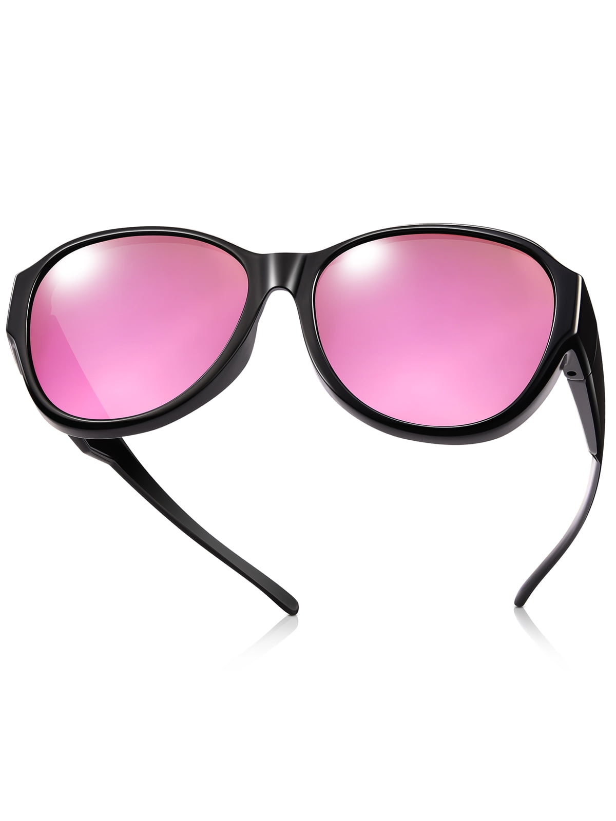 TINHAO Polarized Sunglasses Fit Over Glasses for Women, Cat Eye