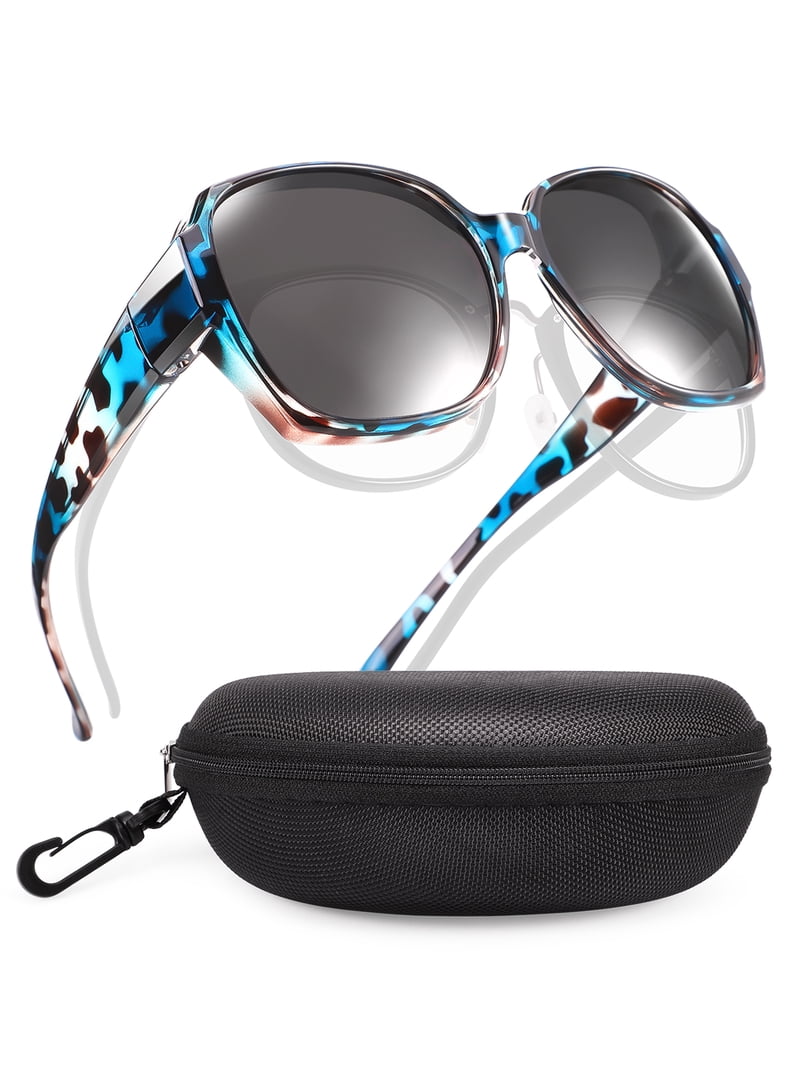 Oversized Square Polarized Sunglasses for Women with UV400 Lenses TINHAO Oversized Square Fit Over Glasses Sunglasses for  main image 3