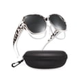 thumbnail image 1 of TINHAO Oversized Square Fit Over Glasses Sunglasses for Women with Hard Case, Trendy Polarized UV400 Wear Over Prescription Glasses Stylish Fashion Ladies, 1 of 8
