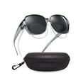 thumbnail image 1 of TINHAO Oversized Square Fit Over Glasses Sunglasses for Women with Hard Case, Trendy Polarized UV400 Wear Over Prescription Glasses Stylish Fashion Ladies, 1 of 7