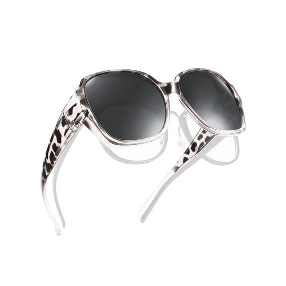 TINHAO Oversized Square Fit Over Glasses Sunglasses for Women with Hard Case, Trendy Polarized UV400 Wear Over Prescription Glasses Stylish Fashion Ladies
