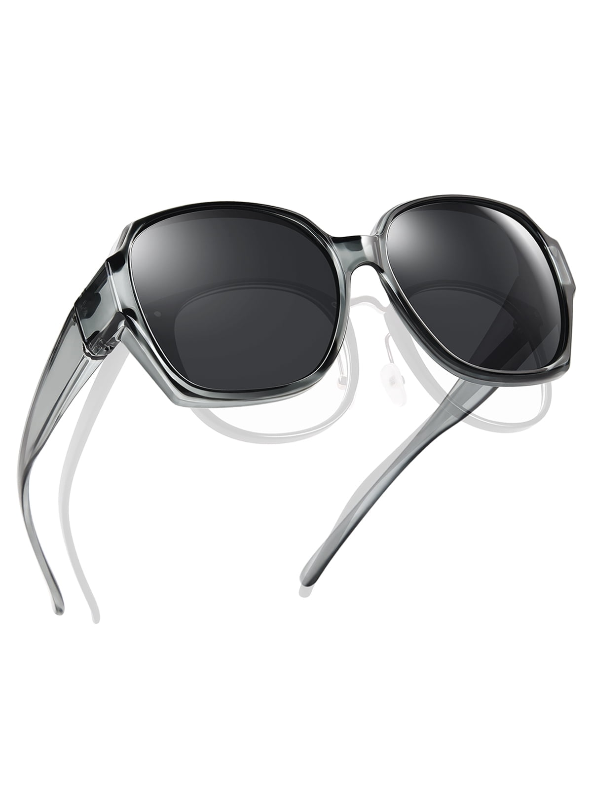 Fit Over Glasses Polarized Sunglasses Oversized Square Shades UV400 Protection Amazon.com: Myiaur Oversized Fit Over Sunglasses for Women  main image 2